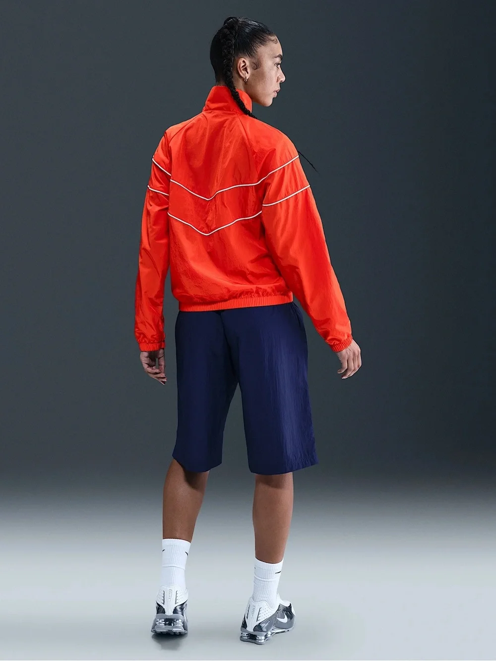 Nike orange Windrunner Women's Loose UV Woven Full-Zip Jacket sz M